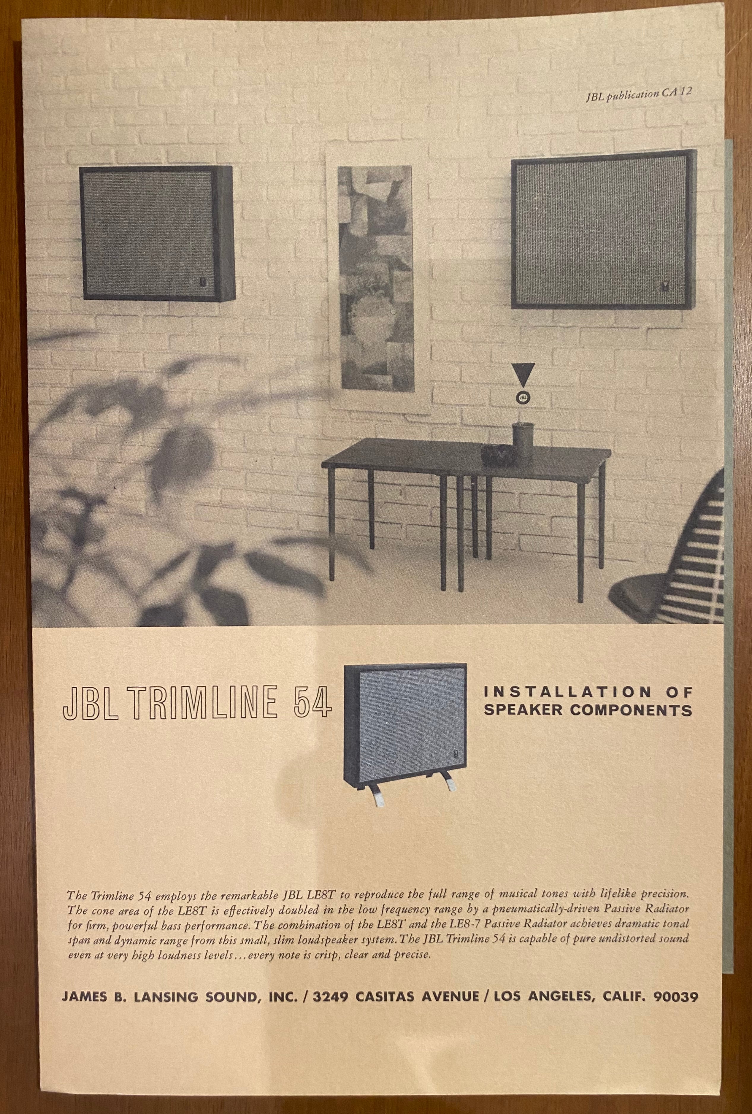 JBL Trimline 54 — vue 3