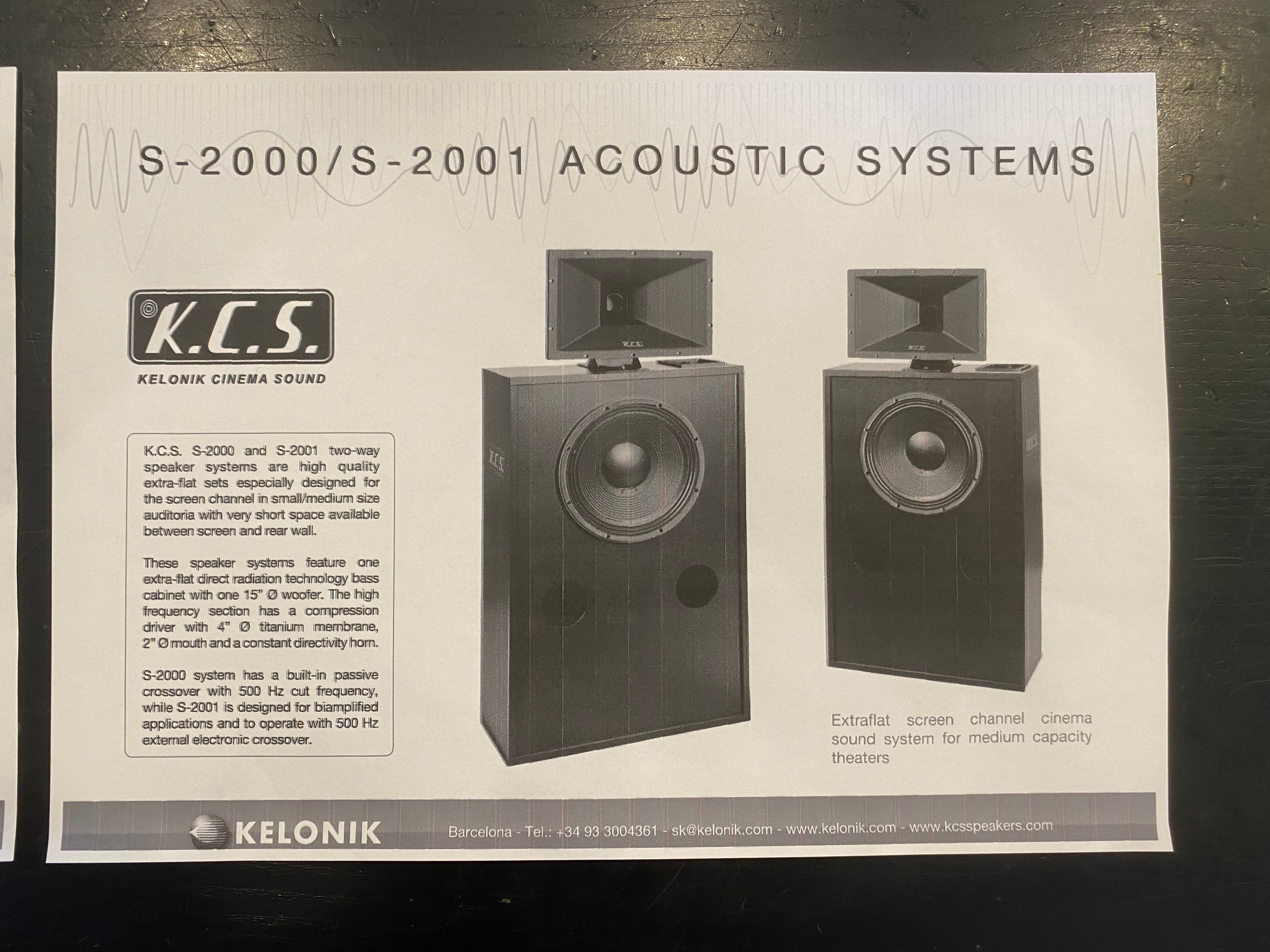 KCS S-2000/S Acoustic systems — vue 3
