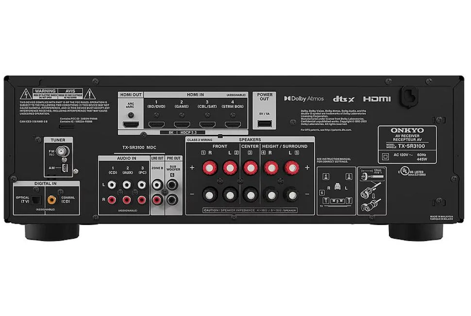TX-SR3100DAB, vue 2
